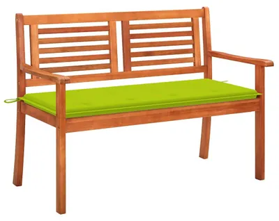 Image de vidaXL Banc de jardin 2 places avec support 120 cm en bois massif d'eucalyptus