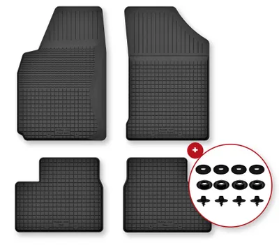 Produktbild von Gummi-Fußmatten für Opel Vectra B 1996-2001 – 4-tlg, Schwarz, Semi-Universal, angepasst – Wielganizator Semi-Universal