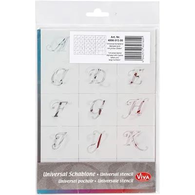 Produktbild von Creativ Company Schablonen Bastelset Buchstaben und Zahlen transparent