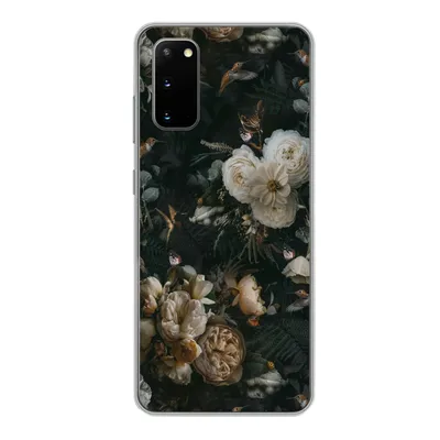 Produktbild von MuchoWow® Handyhülle Schutzhülle Hülle für Samsung Galaxy S20 Blumen - Muster - Vogel Silikon Softcase Handy Hülle - Bild