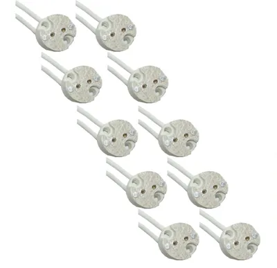 Productafbeelding van 10 x GU5,3/G4/G6,35 fitting, keramische LED-halogeenlamp met kabel