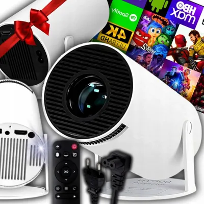 Produktbild von Tragbarer Projektor Android Tv Wifi Full Hd Smart Rotary Speaker