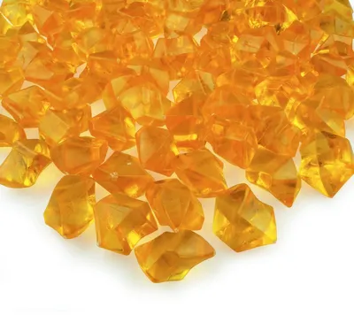 Produktbild von Kristall Eis 25 mm Orange 50 Stück Deko Steine Kristalle Acryl