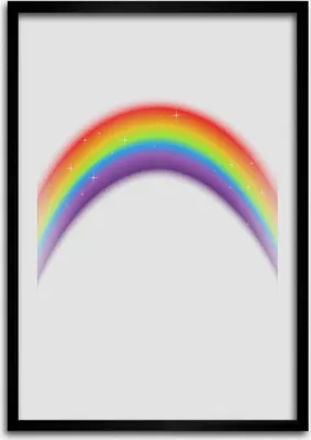 Produktbild von Bild - Bilderrahmen - 50 cm x 70 cm - MDF - Rahmen - Wandkunst Regenbogen