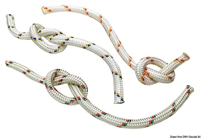 Image de Double tresse rouge/jaune 14 mm , 100 mètres