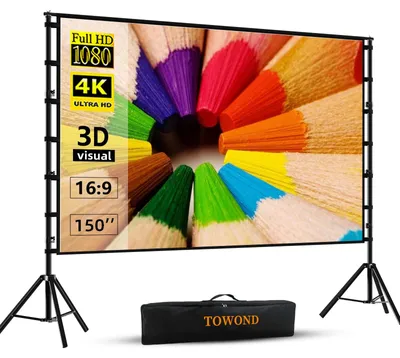 Productafbeelding van Projectiescherm en statief, 381 cm (150 inch) projectiescherm voor