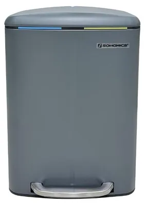 Mülleimer 2 x 20 l, Abfalltrennung, Pedaleimer, Softclose, schwarz