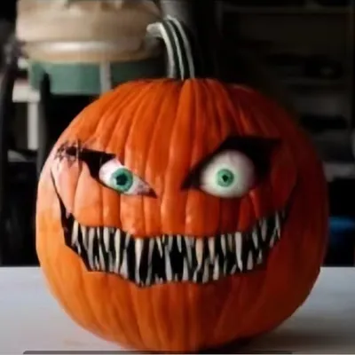 Obrázok produktu pre Strašidelné Halloween tekvica, tekvica dekorácie, Halloween umenie tekvica dekorácie, c