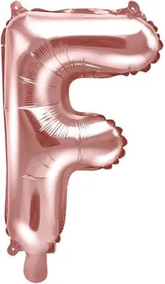 Produktbild von Folienballon Buchstabe "F", 35cm, Roségold 1 Stk.