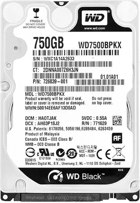 Produktbild von WD Black WD7500BPKX 750GB 7200Rpm 16MB SATA III 2.5"