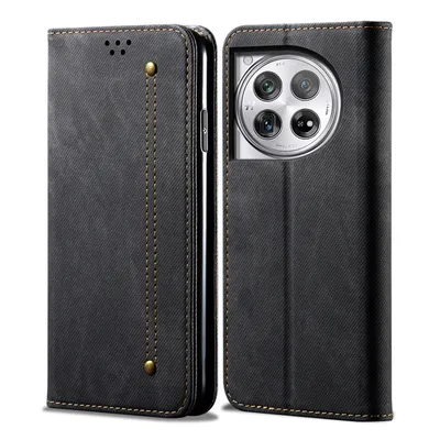 Immagine prodotto di Custodia per OnePlus ACE3, custodia a portafoglio in pelle con chiusura magnetica e supporto nero