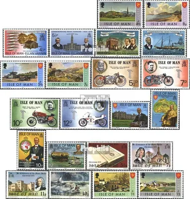 Produktbild von Briefmarken GB - Isle of Man 1975 Mi 52-73 (kompl.Ausg.) Jahrgang 1975 komplett postfrisch Freimarken