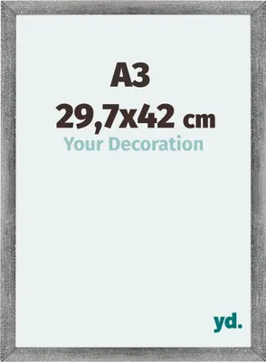 Produktbild von Bilderrahmen, 29.7x42 cm, Grau Gewischt, MDF, Mura