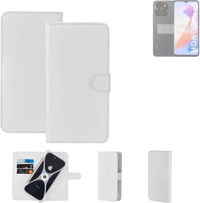 Produktbild von K-S-Trade Handy Hülle Schutz Hülle kompatibel mit Honor X6a Cover Case Bookstyle Bumper weiß 1x
