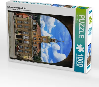 Produktbild von CALVENDO Puzzle Rathaus Schwäbisch Hall | 1000 Teile Lege-Größe 64x48cm Foto-Puzzle für glückliche Stunden