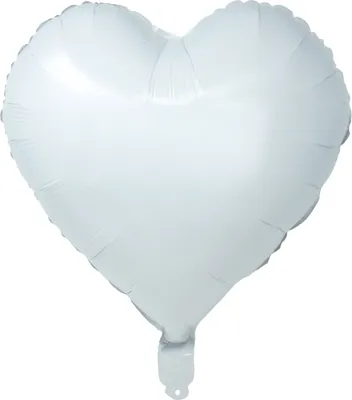 Produktbild von Oblique Unique Folien Luftballon Herz Form Kinder Geburtstag Baby Shower Mädchen Jungs Party JGA Hochzeit - weiß