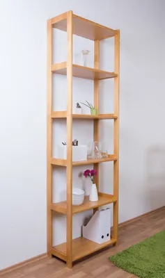 Produktbild von Regal Kiefer massiv Vollholz Erlefarben Junco 54C - 200 x 60 x 30 cm (H x B x T)