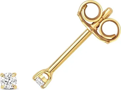 Produktbild von Funkelndes Feuer 18 Karat (750) Gold Damen - Diamant Paar Ohrstecker Brillant-Schliff 0.06 Karat H - SI2; TRS3464618KY