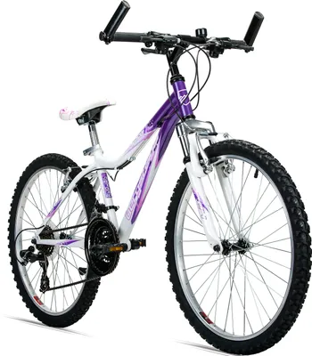 Produktbild von Bergsteiger Verona 24 Zoll Kinderfahrrad, geeignet für 8, 9, 10, 11 Jahre, Shimano 18 Gang-Schaltung, Mountainbike mit Gabel-Federung, Mädchen-Fahrrad