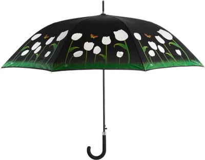 Image de Parapluie tulipe - Noir - D 119 x H 94,9 cm