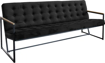 Produktbild von KAWOLA Sofa ARLY Polsterbank Bezug Velvet schwarz