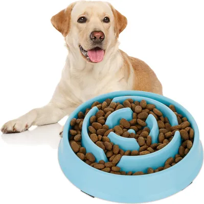 Produktbild von 10 x Anti Schling Napf, Futternapf für Hunde, 400 ml, langsames Fressen, Hundenapf spülmaschinenfest, Fressnapf, rosa