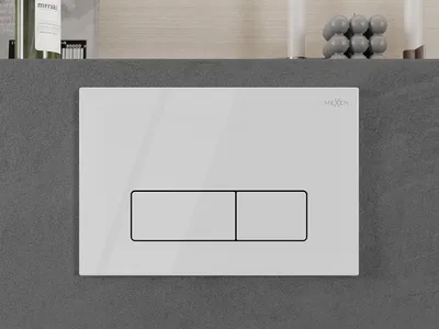 Obrázok produktu pre Mexen Fenix 13 Slim splachovacie tlačidlo, biele lesklé - 601300