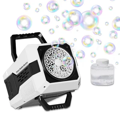 Produktbild von LED Seifenblasenmaschine, 20000 Blasen/Min, 40 Zauberstäbe, USB/Batterie, auslaufsicher – für Party & Hochzeit
