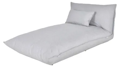 Obrázek produktu pro Home Deluxe Venkovní lůžko RIGA - světle šedá, hliník/bavlna (180 x 70 x 105 cm) | velkorysá plocha na ležení