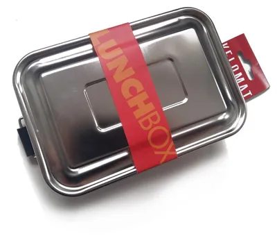 Image de Boîte à lunch 18x12x6cm avec compartiment et fermeture à pince Acier inoxydable