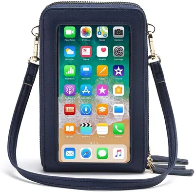 Produktbild von Zum,Umhängen,Frauen,Kleine,Handy,Crossbody,Geldbörse,BrieftascheLeder,Cross,Body,Handytasche,mit,Gurt,Kartenfächer