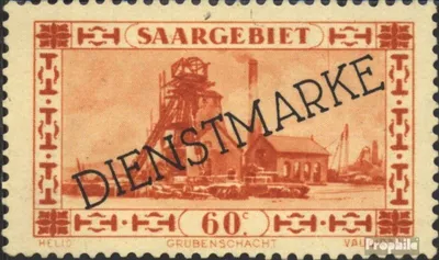 Produktbild von Briefmarken Saarland 1929 Mi D29 mit Falz Freimarken
