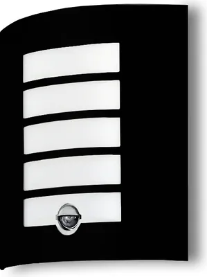 Produktbild von Außenwandleuchte mit Bewegungsmelder E27 Wandlampe max 15W Hauswand Lampen IP44 Leuchten AREK.S Schwarz