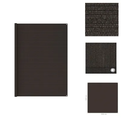 Zdjęcie produktu dla vidaXL Dywan namiotowy 250x250 cm brązowy - Akcesoria namiotowe