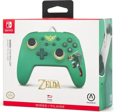 Produktbild von PowerA NSGP0199-01, Gamepad, Nintendo Switch, Kabelgebunden, USB, Grün, Weiß, Gelb, 3 m