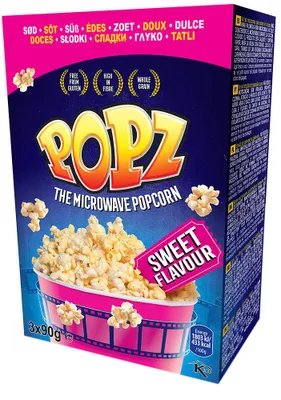 Produktbild von POPZ Mikrowellen Popcorn Sweet 270 g