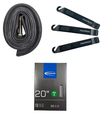 Produktbild von 1 x Schwalbe Fahrradschlauch AV6 20" (28/40-406) inkl. Reifenheber