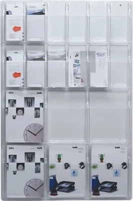 Image de helit Wanddisplay Clearly, 12 F "cher DIN lang + 6 F "cher