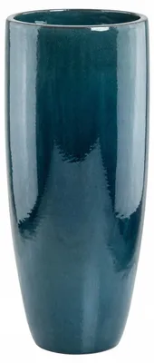 Produktbild von Glasierter Keramik-Blumentopf 25 x 50 cm, Türkis, frostbeständig