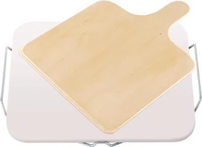 Produktbild von LEIFHEIT 3160 - Pizza Backstein eckig mit Holzschieber -
