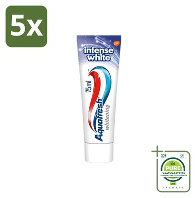 Zdjęcie produktu dla 5 sztuk pasty do zębów Aquafresh Intense White - 75 ml - opakowanie zbiorcze
