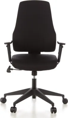 Obrázek produktu pro hjh OFFICE Profesionální kancelářská židle PRO-TEC 100 Ergonomická kancelářská židle s područkami (výškově nastavitelná) látka černá Otočná židle do kanceláře, domácnosti