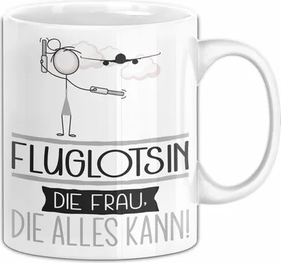 Produktbild von Fluglotsin Geschenk Tasse Becher Die Frau Die Allen Kann Geschenkidee für eine Fluglotsin Lustig (Weiß)