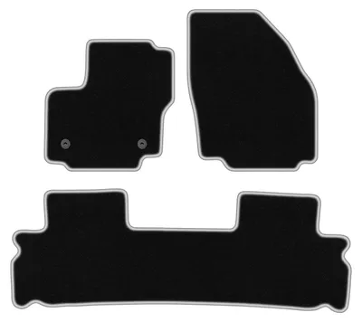 Image de Tapis de sol en moquette noir/argent pour Ford Galaxy MK2 2012-2015 3 pièces