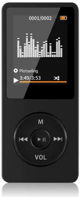 Zdjęcie produktu dla Odtwarzacz sportowy Bluetooth – odtwarzacz muzyki i filmów o pojemności 32 GB – idealny do biegania, z radiem FM, funkcją nagrywania, głośnikiem i funkcją czytnika e-booków – czarny
