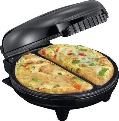Omlett-Maker 750 W, für 2 Omeletts, Antihaftbeschichtung, schwarz