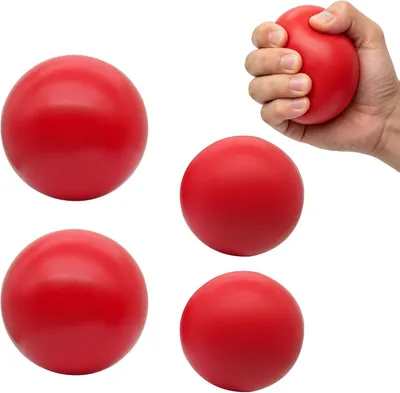 Productafbeelding van Anti-stressbal - 4 stressballen voor volwassenen - Siliconen greepballen - Knijpbal - Handtrainer - Bal - Vingertrainer