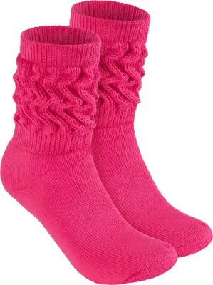 Produktbild von BRUBAKER Slouch Socken - Damen Schoppersocken für Fitness, Yoga und Workout - Sportsocken für Frauen, Pink, Größe 39-42, 1 Paar