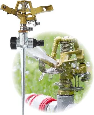 Produktbild von Automatische 360-Dreh-Tuinsprinkler, irrigationspender,  verstellbarer Gartensprinkler, Gartensprühregen für Außen, Garten, Rasenbesprenkelung