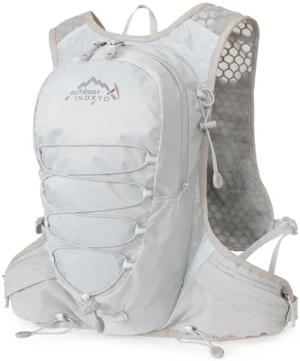Produktbild von INOXTO Laufrucksack, 5L Leichter Trinkbeutel, geeignet für Outdoor-Wandern, Radwettbewerb, Bergsteiger-Trinkweste, Rucksack, Herren und Damen (Grau)